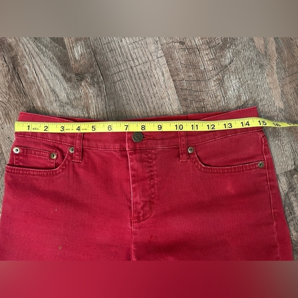 Lauren Ralph Lauren Red Jeans Women 6 Modern Straight - Picture 7 of 10